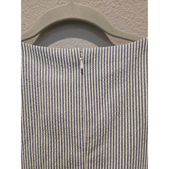 Veronica Beard Women's Iker Cut-Out Mini Dress Blue Striped Size 14 - Picture 10 of 13